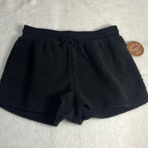Sundown by splendid playa womens fleece drawstring casual shorts. Black XL NWT - Picture 1 of 6